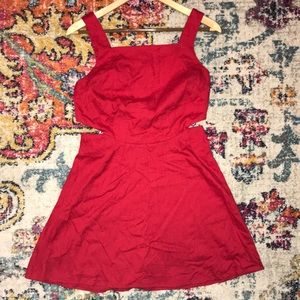 Cut out red dress